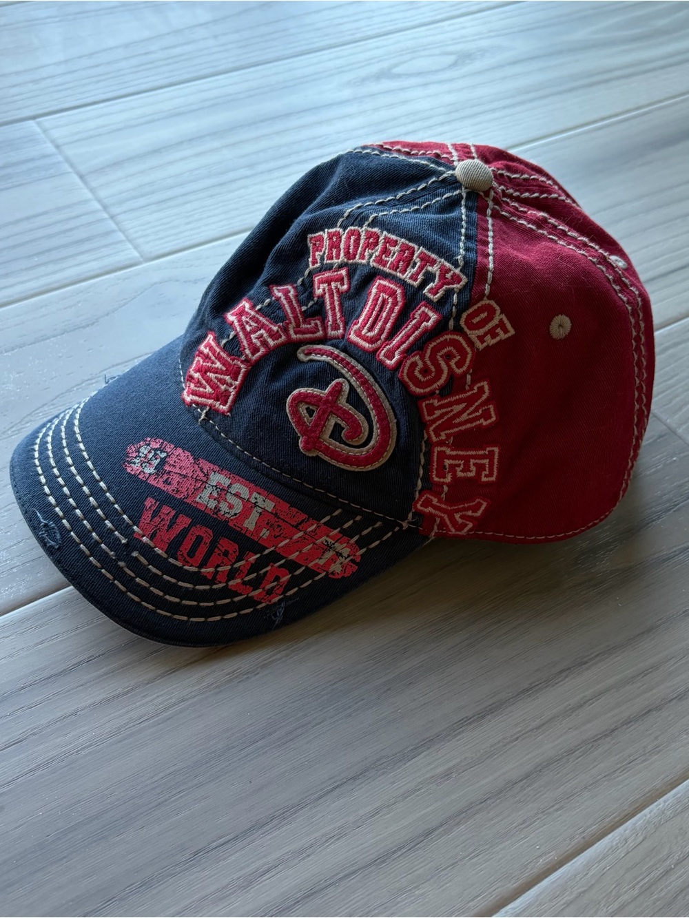 Disney Red & Navy 'Walt Disney' Embroidered Hat